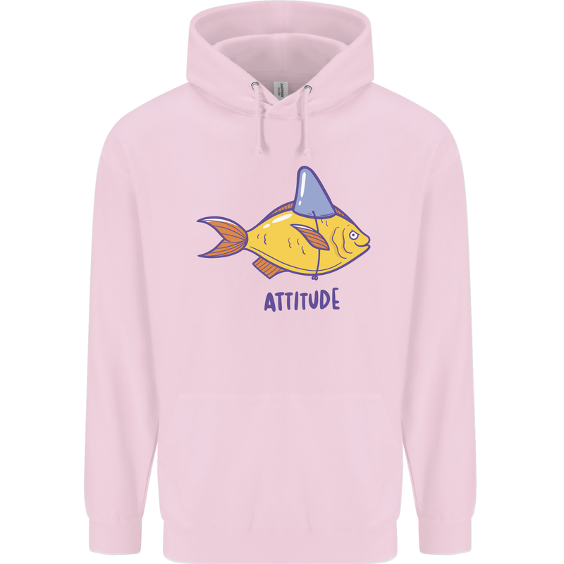Goldfish Atitude Great White Shark Wannabe Childrens Kids Hoodie Light Pink
