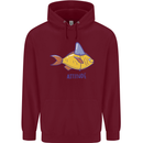 Goldfish Atitude Great White Shark Wannabe Childrens Kids Hoodie Maroon