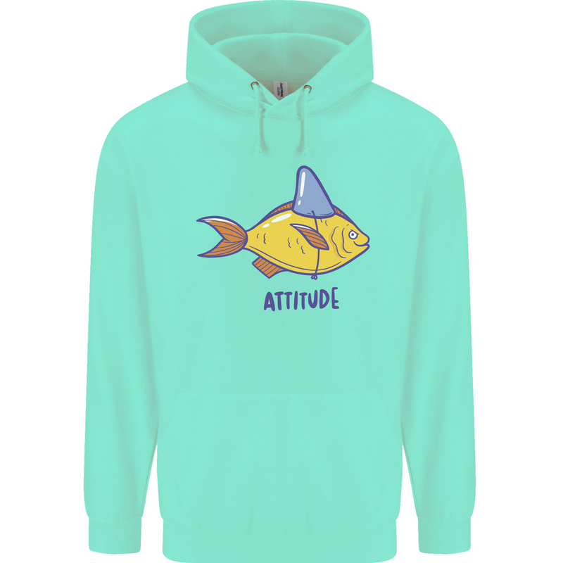 Goldfish Atitude Great White Shark Wannabe Childrens Kids Hoodie Peppermint