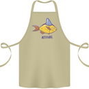 Goldfish Atitude Great White Shark Wannabe Cotton Apron 100% Organic Khaki