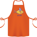 Goldfish Atitude Great White Shark Wannabe Cotton Apron 100% Organic Orange