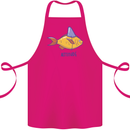 Goldfish Atitude Great White Shark Wannabe Cotton Apron 100% Organic Pink