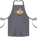 Goldfish Atitude Great White Shark Wannabe Cotton Apron 100% Organic Steel