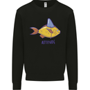 Goldfish Atitude Great White Shark Wannabe Kids Sweatshirt Jumper Black
