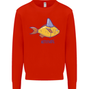 Goldfish Atitude Great White Shark Wannabe Kids Sweatshirt Jumper Bright Red