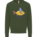 Goldfish Atitude Great White Shark Wannabe Kids Sweatshirt Jumper Forest Green