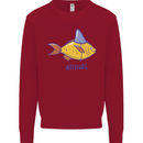 Goldfish Atitude Great White Shark Wannabe Kids Sweatshirt Jumper Red