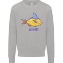 Goldfish Atitude Great White Shark Wannabe Kids Sweatshirt Jumper Sports Grey
