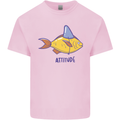 Goldfish Atitude Great White Shark Wannabe Kids T-Shirt Childrens Light Pink