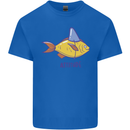 Goldfish Atitude Great White Shark Wannabe Kids T-Shirt Childrens Royal Blue
