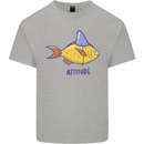 Goldfish Atitude Great White Shark Wannabe Kids T-Shirt Childrens Sports Grey