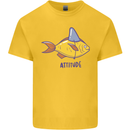 Goldfish Atitude Great White Shark Wannabe Kids T-Shirt Childrens Yellow