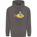 Goldfish Atitude Great White Shark Wannabe Mens 80% Cotton Hoodie Charcoal
