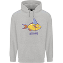 Goldfish Atitude Great White Shark Wannabe Mens 80% Cotton Hoodie Sports Grey