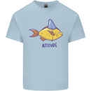 Goldfish Atitude Great White Shark Wannabe Mens Cotton T-Shirt Tee Top Light Blue