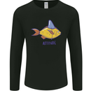 Goldfish Atitude Great White Shark Wannabe Mens Long Sleeve T-Shirt Black