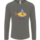 Goldfish Atitude Great White Shark Wannabe Mens Long Sleeve T-Shirt Charcoal
