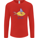 Goldfish Atitude Great White Shark Wannabe Mens Long Sleeve T-Shirt Red