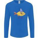 Goldfish Atitude Great White Shark Wannabe Mens Long Sleeve T-Shirt Royal Blue