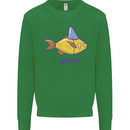 Goldfish Atitude Great White Shark Wannabe Mens Sweatshirt Jumper Irish Green