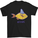 Goldfish Atitude Great White Shark Wannabe Mens T-Shirt Cotton Gildan Black