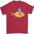 Goldfish Atitude Great White Shark Wannabe Mens T-Shirt Cotton Gildan Red
