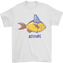 Goldfish Atitude Great White Shark Wannabe Mens T-Shirt Cotton Gildan White