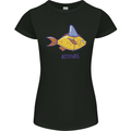 Goldfish Atitude Great White Shark Wannabe Womens Petite Cut T-Shirt Black