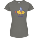 Goldfish Atitude Great White Shark Wannabe Womens Petite Cut T-Shirt Charcoal