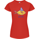 Goldfish Atitude Great White Shark Wannabe Womens Petite Cut T-Shirt Red