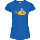 Goldfish Atitude Great White Shark Wannabe Womens Petite Cut T-Shirt Royal Blue