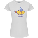 Goldfish Atitude Great White Shark Wannabe Womens Petite Cut T-Shirt White