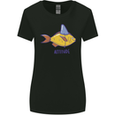 Goldfish Atitude Great White Shark Wannabe Womens Wider Cut T-Shirt Black