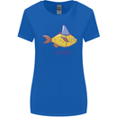 Goldfish Atitude Great White Shark Wannabe Womens Wider Cut T-Shirt Royal Blue