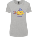 Goldfish Atitude Great White Shark Wannabe Womens Wider Cut T-Shirt Sports Grey