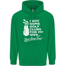 Golf Clubs for My Wife Funny Gofing Golfer Mens 80% Cotton Hoodie Irish Green
