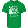Golf Clubs for My Wife Funny Gofing Golfer Mens Cotton T-Shirt Tee Top Irish Green