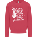 Golf Clubs for My Wife Funny Gofing Golfer Mens Sweatshirt Jumper Heliconia