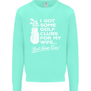 Golf Clubs for My Wife Funny Gofing Golfer Mens Sweatshirt Jumper Peppermint