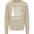 Golf Clubs for My Wife Funny Gofing Golfer Mens Sweatshirt Jumper Sand