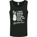 Golf Clubs for My Wife Funny Gofing Golfer Mens Vest Tank Top Black