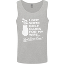 Golf Clubs for My Wife Funny Gofing Golfer Mens Vest Tank Top Sports Grey
