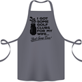 Golf Clubs for My Wife Gofing Golfer Funny Cotton Apron 100% Organic Steel