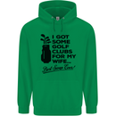 Golf Clubs for My Wife Gofing Golfer Funny Mens 80% Cotton Hoodie Irish Green