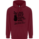 Golf Clubs for My Wife Gofing Golfer Funny Mens 80% Cotton Hoodie Maroon