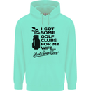 Golf Clubs for My Wife Gofing Golfer Funny Mens 80% Cotton Hoodie Peppermint