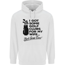 Golf Clubs for My Wife Gofing Golfer Funny Mens 80% Cotton Hoodie White