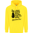 Golf Clubs for My Wife Gofing Golfer Funny Mens 80% Cotton Hoodie Yellow