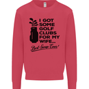 Golf Clubs for My Wife Gofing Golfer Funny Mens Sweatshirt Jumper Heliconia