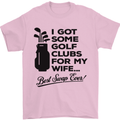 Golf Clubs for My Wife Gofing Golfer Funny Mens T-Shirt Cotton Gildan Light Pink